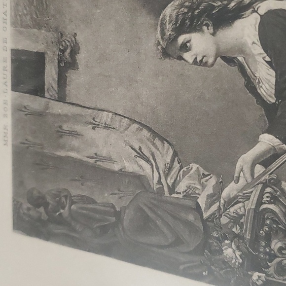 Vintage Black Framed Art Print Featuring St Joan Of Arc - Picture 7 of 7